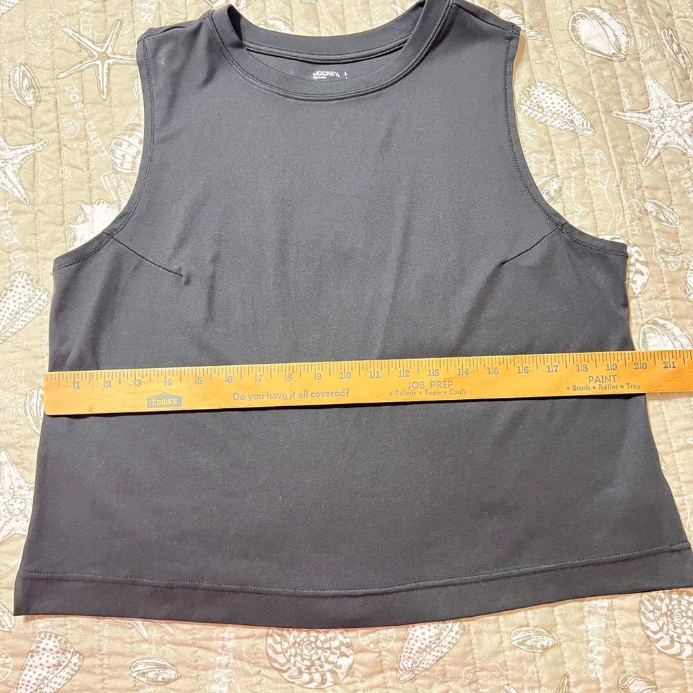 Black and White Jockey Sleeveless Tops - Picture 6 of 8